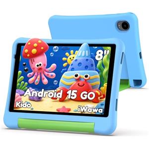 ALLDOCUBE Kido Tablet Per Bambini 8 Pollici, Android 15 Go, 32GB ROM, Blu
