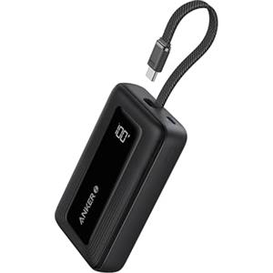 Anker Power Bank 10000 mAh 30 W con Cavo USB-C Integrato