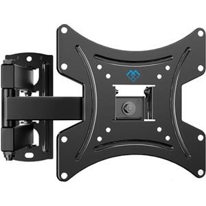 PERLESMITH Supporto TV Parete per LCD/LED da 13-42 pollici, Staffa TV Monitor Universale Girevole e Inclinabile, Estendibile 362mm, Sostiene fino a 20 kg, Max. VESA 200×200mm