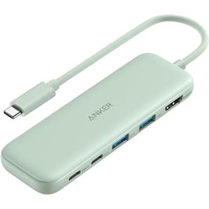 Anker 332 Hub USB C 5 in 1, Adattatore Type C con Display HDMI 4K, Porta Dati da 5 Gbps e 2 Porte USB-A per MacBook Pro, Air, Dell XPS, Lenovo Thinkpad, Laptop HP Altro (Verde)