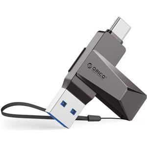 ORICO Chiavetta USB 128 GB USB 3.2 Memory Stick OTG fino a 150 MB/s 2 in 1 Tipo C Flash Drive in metallo per iPhone 17/16/15/Smartphone Android/Tablet/Mac/Laptop/PC, Grigio, CB05