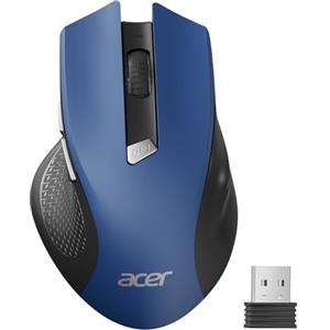 Acer Mouse Wireless Ergonomico, mouse computer ottico USB senza fili, 2,4 GHz con ricevitore mini USB, 1600 DPI regolabile, 6 pulsanti, compatibile con PC/Mac/Laptop/Chromebook