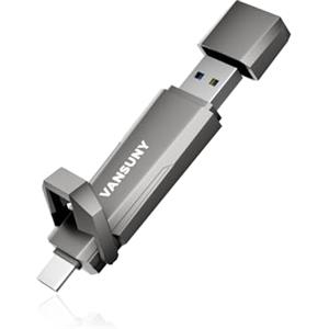 Vansuny Chiavetta USB C 256GB Pen Drive 1000MB/s Dual USB 3.2 Gen 2 Pennetta Memoria Esterna PC Tipo C Chiavetta USB per iPhone 15/iPhone 16 iPad 10,9