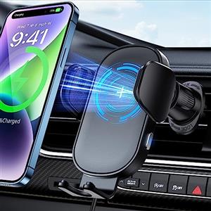 Beeasy Caricatore Wireless Auto Qi 15W- Ricarica Wireless Auto Rapida, Bracci di Auto-Bloccaggio, Supporto Telefono Auto Cruscotto per iPhone Samsung Huawei LG Ecc