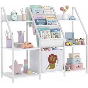 AIYAPLAY Libreria Montessoriana per Bambini 3-8 Anni, Bianco
