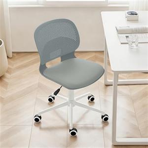 WXJHL Sedia da ufficio, sedia da scrivania per computer senza braccioli e con schienale medio, sedia da lavoro ergonomica girevole e regolabile in altezza per casa, ufficio e studio