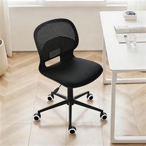 WXJHL Sedia da ufficio, sedia da scrivania per computer senza braccioli e con schienale medio, sedia da lavoro ergonomica girevole e regolabile in altezza per casa, ufficio e studio