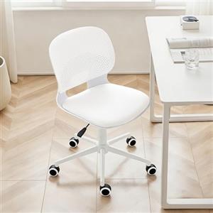 WXJHL Sedia da ufficio, sedia da scrivania per computer senza braccioli e con schienale medio, sedia da lavoro ergonomica girevole e regolabile in altezza per casa, ufficio e studio