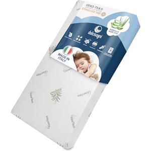 "DOLCI SOGNI DOLCI SOGNI Materasso Lettino 60x120 cm, Spessore 16 cm, OEKO-TEX® e CertiPUR™ Materasso Culla Bambino per Lettino Neonati, Fodera in Aloe Vera Sfoderabile e Lavabile, Materasso Lettino Neonato