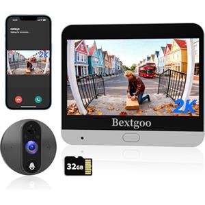 Bextgoo Spioncino Digitale WiFi con Campanello, 2K Videocitofono WiFi