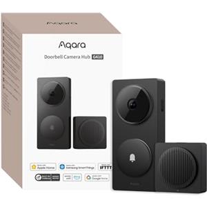 Aqara 2K Videocitofono G410 Suoneria, Hub Matter, Cablato/Wireless, Nero