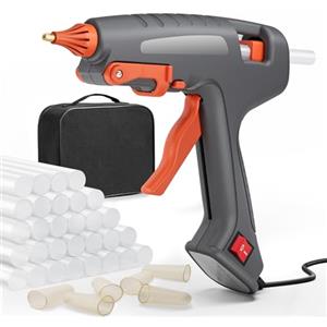FAHEFANA Pistola Colla a Caldo, Pistola caldo colla 200W Professionale, 60s Riscaldamento Rapido, On/Off, con 30pcs 11x150 mm Colla Stick e Borsetta, Adatta per DIY, Uso Domestico, regalo natale, albero natale