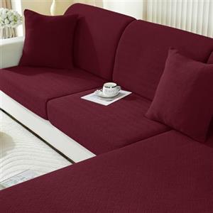 Ystyle Copriseduta Divano Elasticizzato, Universale Copricuscini Divano, Sofa Seat Cover, Copri Seduta Divano Antigraffio, Copridivano Cuscini, Coprisedile Divano (1 Posto, Borgogna)