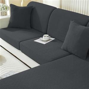 Ystyle Copriseduta Divano Elasticizzato, Universale Copricuscini Divano, Sofa Seat Cover, Copri Seduta Divano Antigraffio, Copridivano Cuscini, Coprisedile Divano (1 Posto, Grigio Scuro)