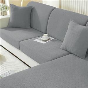 Ystyle Copriseduta Divano Elasticizzato, Universale Copricuscini Divano, Sofa Seat Cover, Copri Seduta Divano Antigraffio, Copridivano Cuscini, Coprisedile Divano (Grande 1 Posto, Grigio Chiaro)