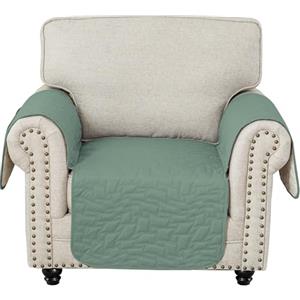 Ystyle Copridivano 1 Posto Con Braccioli, Natalizio Copri Divano Impermeabile Senza Schienale, Copripoltrona Invernale, Copridivani Antigraffio Per Animali, Sofa Cover Antimacchia, Verde Chiaro