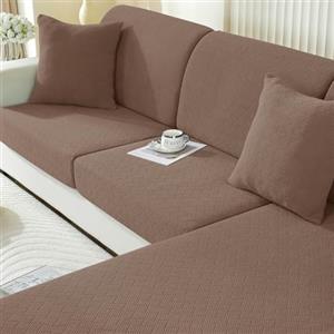 Ystyle Copriseduta Divano Elasticizzato, Universale Copricuscini Divano, Sofa Seat Cover, Copri Seduta Divano Antigraffio, Copridivano Cuscini, Coprisedile Divano (1 Posto*2, Marrone)