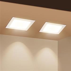 Aigostar Downlight Da Incasso a LED, 18W Equivalente a 126W, luce bianca calda 3000K, Bianco, Faretti LED, Oblò a LED, Ф190-200mm, Confezione Da 2
