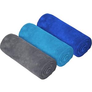 HAGOT 3 Pack Asciugamano Sportivo in Microfibra, Super Assorbente e Traspirante, Leggero, ad Asciugatura Rapida, per Yoga, Campeggio, Palestra, Fitness, 75 cm x 35 cm