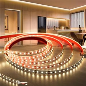 KSIBNW Striscia LED 5 Metri, 24V Strisce Led Bianco Naturale 4000K SMD2835 120LED/m Alta Luminosità Luce Nastro Luminoso Larghezza 5mm IP20 Interno per Decorazioni, Casa(Senza Alimentatore)