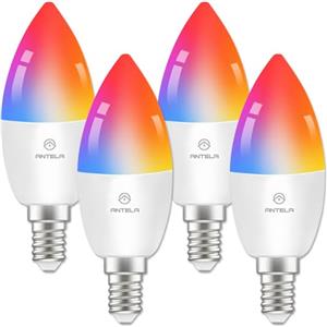 ANTELA Lampadine Alexa Wifi Dimmerabile Lampadina Smart E14 4,5W 385Lm