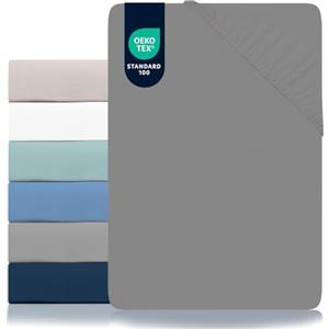 Dreamzie Lenzuolo Con Angoli - 180x200 - Microfibra Oeko Tex certificato - Grigio Antracite - Lenzuolo con Angoli Matrimoniale 180x200