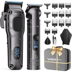 VGRPRO Set Tagliacapelli uomo professionale e Trimmer Capelli, Con Custodia