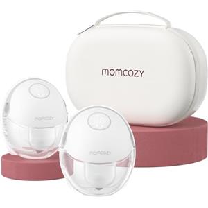 Momcozy M6 Tiralatte Elettrico Indossabile Mani Libere 24mm, 2 Pezzi,Grigio