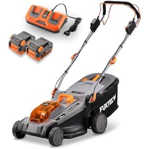 FUXTEC Tagliaerba a batteria FX-E2RM43PRO - 43 cm larghezza taglio - 40V batteria litio - trazione con velocità variabile - funzione mulching - regolazione altezza 25-75 mm
