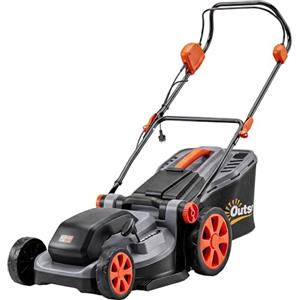 Outsunny Tagliaerba Elettrico 1800W con Funzione Mulching 40cm GrigioChiaro