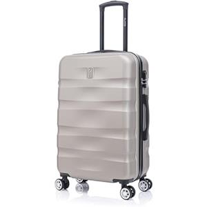 CELIMS - Valigia Media 20 kg Rigida Champagne Leggera | Valigia da Stiva 65cm Donna | Lucchetto Integrato | ABS | Trolley Medio 65cm con 4 Ruote