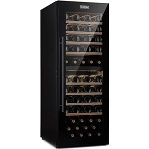 KLARSTEIN Cantinetta Vino, Cantinetta Vino Refrigerata a Zona Doppia per Interno/Esterni, Frigo Bar, Cantina con Vetrina, Mini Bar con Protezione UV, Frigo Touch, 5-20°C, 77 Bottiglie