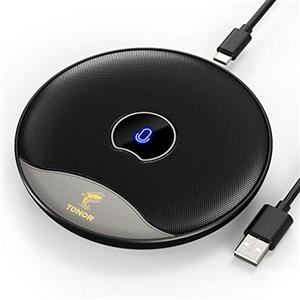 TONOR Microfono USB per Conferenze, Microfono Omnidirezionale a Condensatore per PC e Computer con Pulsante Muto per Riunioni/Lezioni Online, Chiamate Zoom, Chat Skype, Plug and Play (TM20)