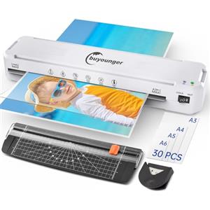 Buyounger Plastificatrice A3 355mm/min con 30 Buste Riscaldamento 1Min
