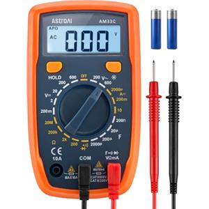AstroAI Tester Elettricista, Multimetro Digitale Professionale, Capacimetro