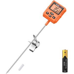 TempPro ThermoPro TP 511 Termometro Digitale per Carne Impermeabile con Morsetto per Pentola Termometro per Alimenti da Cucina a Lettura Istantanea Termometro per Griglia, Olio, Liquidi