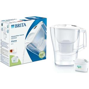 BRITA Caraffa filtrante 2.4L Aluna Bianco + Filtro MAXTRA PRO (filtra PFAS)