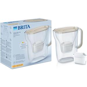 BRITA Caraffa filtrante 2.4L Style Essential Sabbia + Filtro BRITA MAXTRA PRO