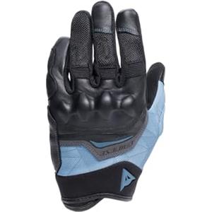DAINESE - Ermex Gloves, Guanti Moto Estivi da Donna, Traspiranti con Inserti in Mesh, Protezioni Rigide sulle Nocche, Rinforzi in Pelle, Touchscreen, XL, Nero e Blu