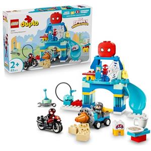 LEGO DUPLO Marvel Webquarters del Team Spidey - Gioco Didattico da Supereroi con 3 Personaggi e Moto Giocattolo - Regalo per Bambini da 2 Anni in su Fan di Spidey e i Suoi Fantastici Amici - 10464