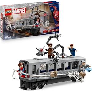 LEGO ǀ Marvel Spider-Man Contro Doc Ock: Duello sul Treno - Giocattolo da Esposizione con 4 Minifigure - Regalo da Collezione Da Supereroi per Bambini da 9 Anni in su Fan del Film - 76321