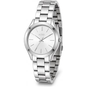 BUREI Orologio da donna minimalista, analogico, al quarzo, orologio da polso da donna, classico, in acciaio inox, regalo per le donne, Oro rosa (Tutto argento)