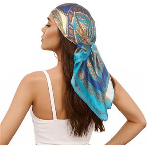 RIIQIICHY Foulard Stampato Estiva 70x70 cm, Sciarpa Leggera e Versatile per Donna, Accessorio Moda per Capelli o Borsa