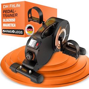 DH FitLife Pedaliera Magnetica 16 Livelli | Mini Cyclette da Seduta | 220kg