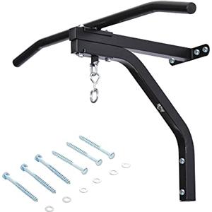HOMCOM Supporto per Sacco da Boxe con Barra per Trazioni 93x47x51cm Nero