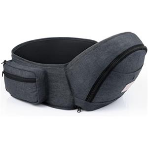 GAGAKU Hipseat Marsupio Marsupio ergonomico per neonati, leggero, con tasca portaoggetti, per bambini da 0 a 36 mesi - Grigio scuro
