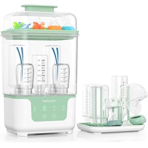 Momcozy Sterilizzatore Biberon e Asciugatrice 4-in-1 Compatto a Vapore