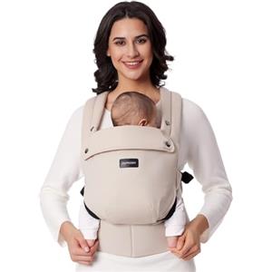 Momcozy Marsupio Neonato Ergonomico Regolabile 3,2-20 kg (3-24 Mesi) Cachi