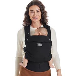 Momcozy Marsupio Neonato Ergonomico Regolabile 3,2-20 kg (3-24 Mesi) Nero