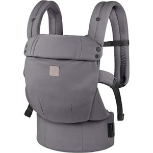 GAGAKU Portabebè per neonati e bambini, facile da indossare sul viso in avanti e indietro, ergonomico con supporto per il collo, adatto per 3,2 - 15 kg - Grigio